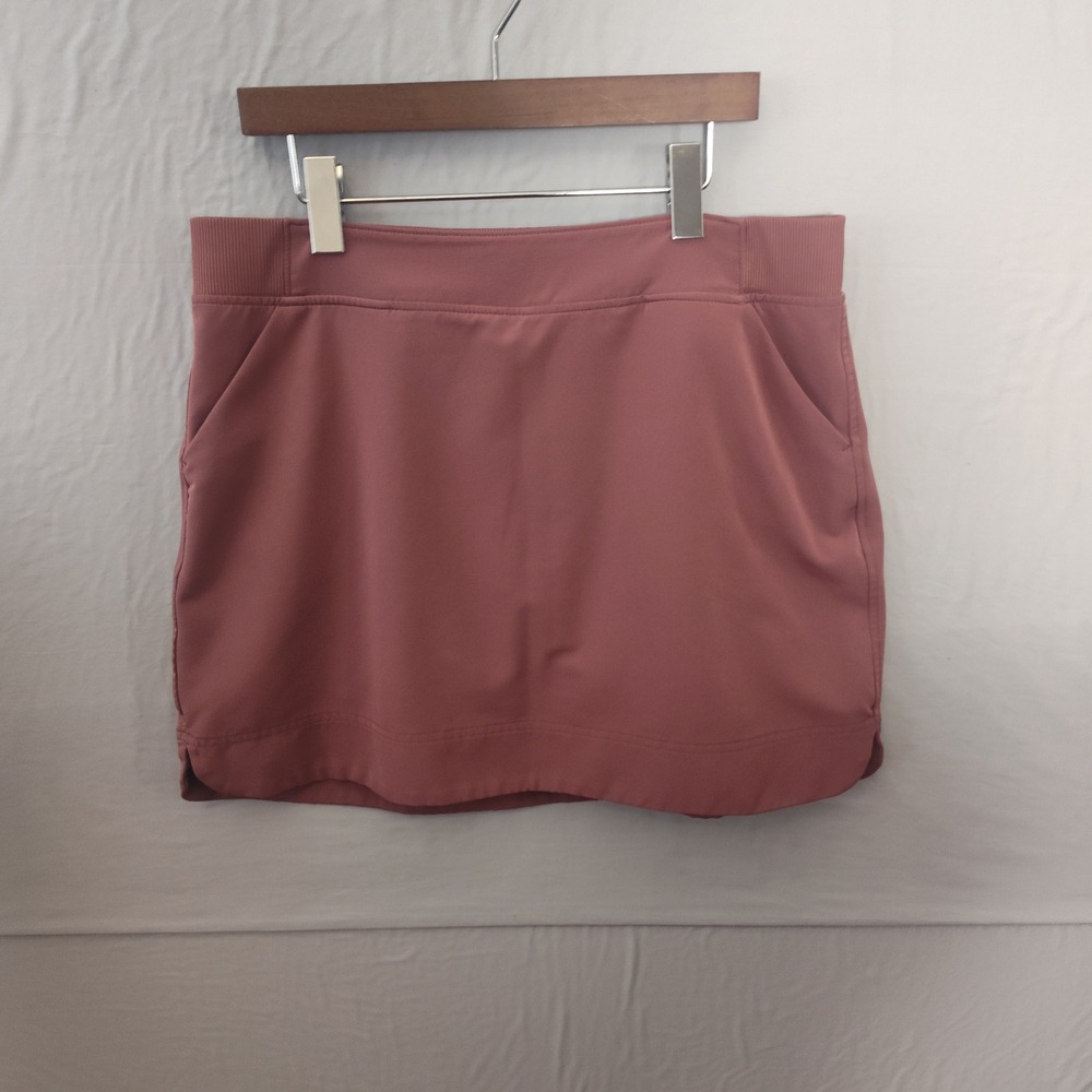 32 Degrees Cool Womens Active Skort Rose Pink Golf Tennis Skirt Pockets Large